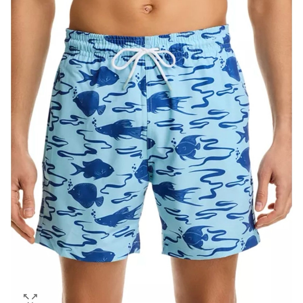 Men's Trunks Surf & Swim Co. Swim Trunks with Ocean & Fish Design Size M (NWT)